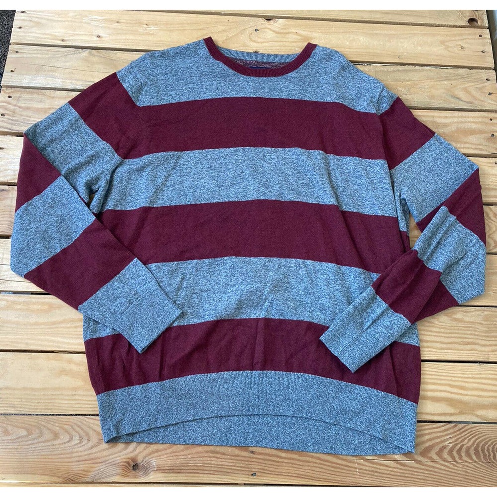 1901 Men's Striped Pullover Crewneck Sweater XL